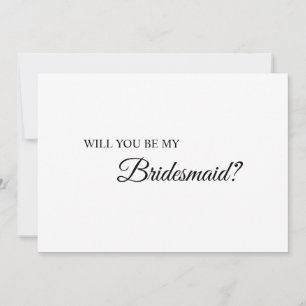 Vorschlag für eine Schwarz-weiße Bridmaid-Initiati Einladung