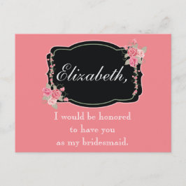 Vorschlag für eine schwarze Flora und Fauna Postkarte