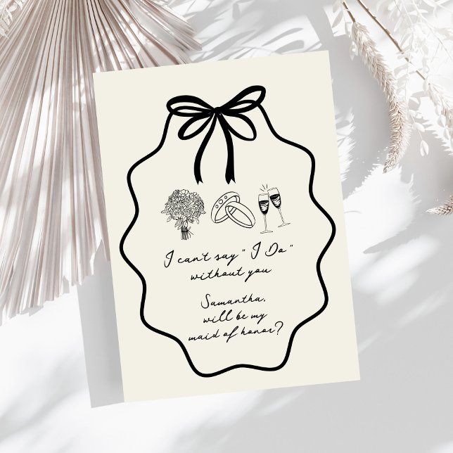 Vorschlag für eine Trauzeugin mit Handzeichen Einladung (Von Creator hochgeladen)