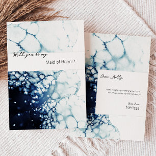 Vorschlag für eine Trauzeugin über die blaue Grenz Einladung