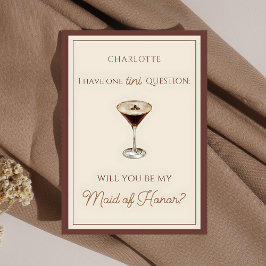 Vorschlag für eine Trauzeugin von Espresso Martini Karte