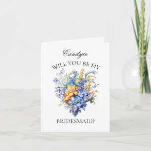 Vorschlag für eine Vintage Blaue Wildblume Einladung