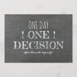 Vorschlag für einen lustigen Trauzeuge oder Trauze Einladung