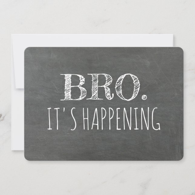 Vorschlag für einen lustigen Trauzeuge oder Trauze Einladung (Vorderseite)