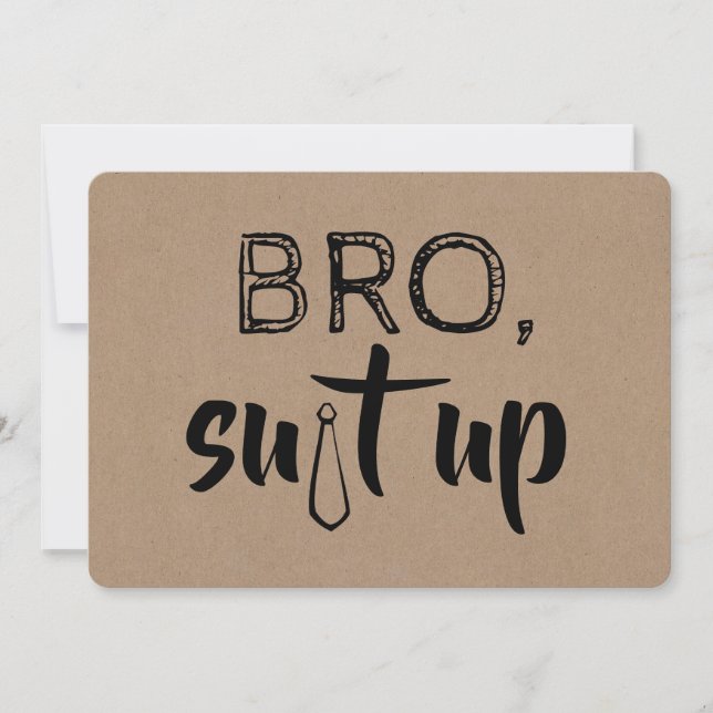 Vorschlag für einen lustigen Trauzeuge oder Trauze Einladung (Vorderseite)