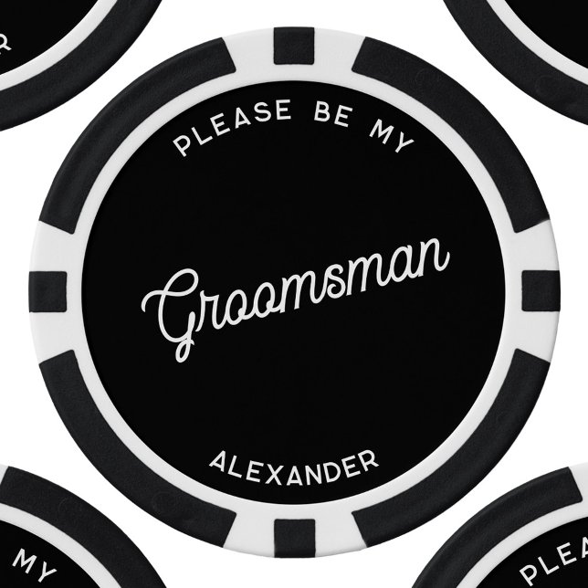 Vorschlag für einen personalisierten Trauzeuge Pokerchips (Groomsman proposal personalized poker chips)