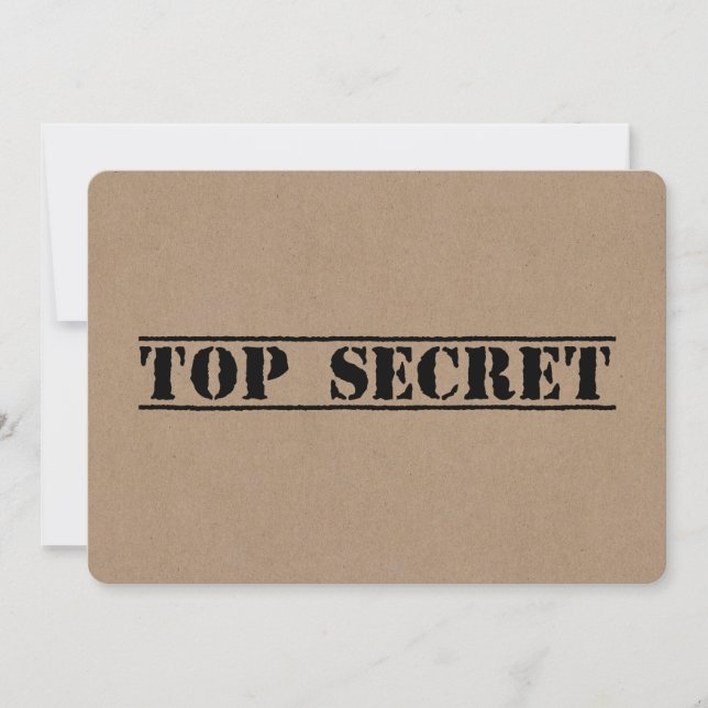 Vorschlag für einen "Top Secret Trauzeuge" oder ei Einladung (Vorderseite)