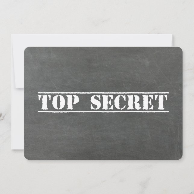 Vorschlag für einen "Top Secret Trauzeuge" oder ei Einladung (Vorderseite)