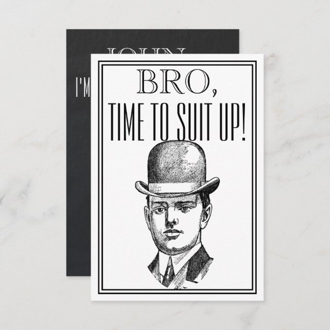 Vorschlag für einen Trauzeuge oder einen Trauzeuge Einladung (Vorne/Hinten)