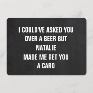 Vorschlag für einen Trauzeuge Personalisierte Kart Einladung