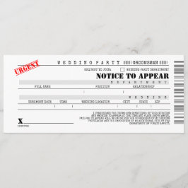 Vorschlag für einen Trauzeuge-Trauzeuge für Polize Einladung