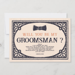 Vorschlag für einen Vintagen Trauzeuge Einladung