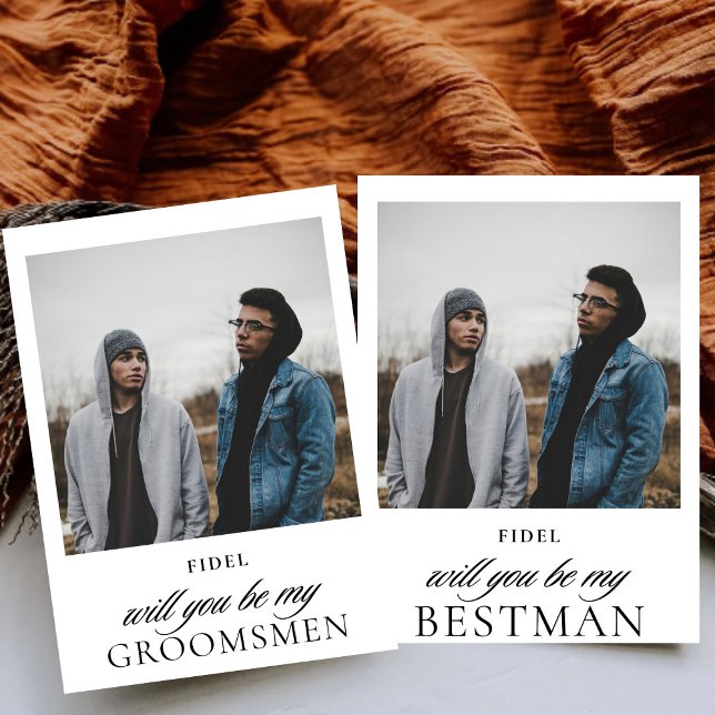 Vorschlag für Minimalistisches Skript-Foto-Trauzeu Einladung (Von Creator hochgeladen)