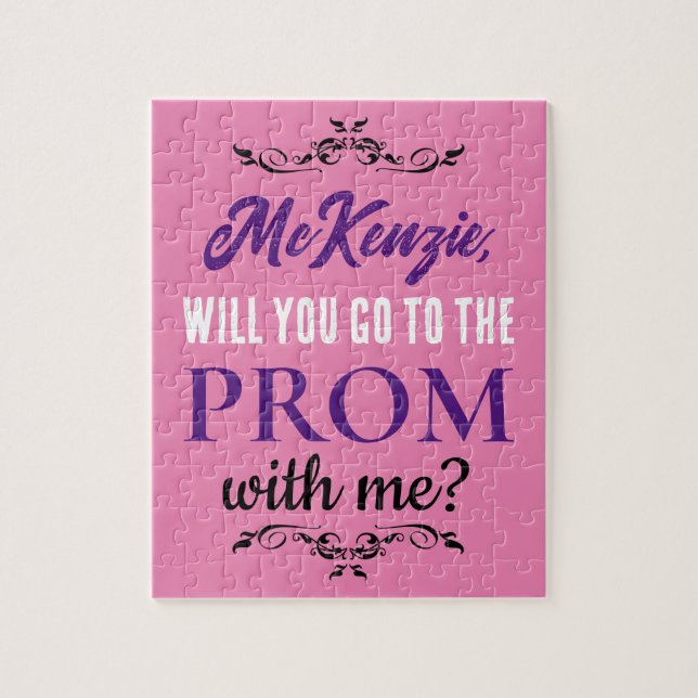 Vorschlag für sie für Prom oder Homecoming Custom Puzzle (Vertikal)