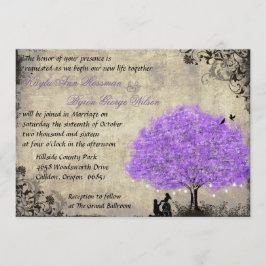 Vorschlag Lila Tree Vintage Hochzeit Einladung. Einladung