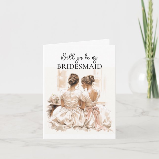 Vorschlag "Love Women Bridesmaid" Karte (Vorderseite)