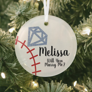 Vorschlag Ornament - Heiraten Sie mir Baseball