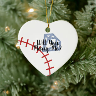 Vorschlag Ornament - Heiraten Sie mir Baseball Rin