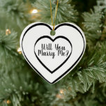 Vorschlag Ornament - Heiraten Sie mir Herz<br><div class="desc">Vorschlag Marry Me Ornament</div>