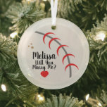 Vorschlag Ornament - Heiraten Sie mir Sport Aus Glas<br><div class="desc">Vorschlag Marry Me Weihnachtsschmuck</div>