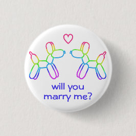 Vorschlag Rainbow Balloon Hunde in Liebe Button