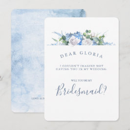 Vorschlag von Dusty Blue Floral Greenery Bridesmai Einladung