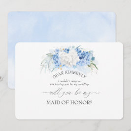 Vorschlag von Dusty Blue Trauzeugin Bridesmaid Einladung