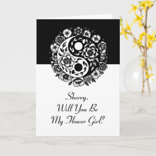 Vorschlag von Floral Yin Yang Flower Girl Karte