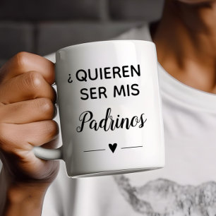 Vorschlag von Quieren Ser Mis Padrinos GodElterns Kaffeetasse