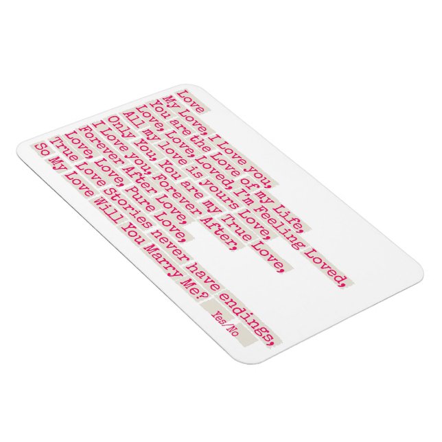 Vorschlag/Wird ich von U heiraten? Magnet (Rechte Seite)