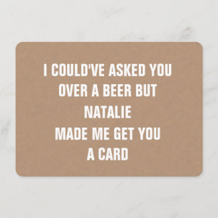 Vorschlag zum Trauzeuge "Personalisiert Card Funny Einladung