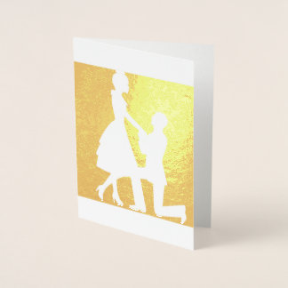 Vorschlag zur Ehe in Gold Folienkarte