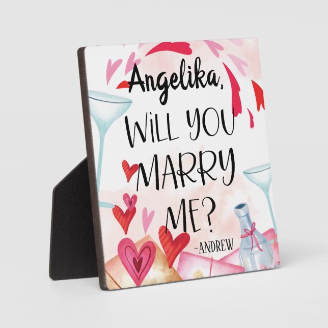 Vorschlag zur Eheschließung | Heiraten Sie mich? I Fotoplatte (Vorderseite)
