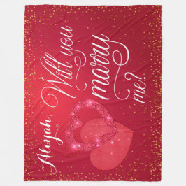 Vorschlag zur Eheschließung von Roten Herzen Fleecedecke