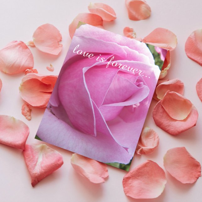 Vorschlag zur Personalisierten Ehe in Rosa Rose Karte (In Situ)