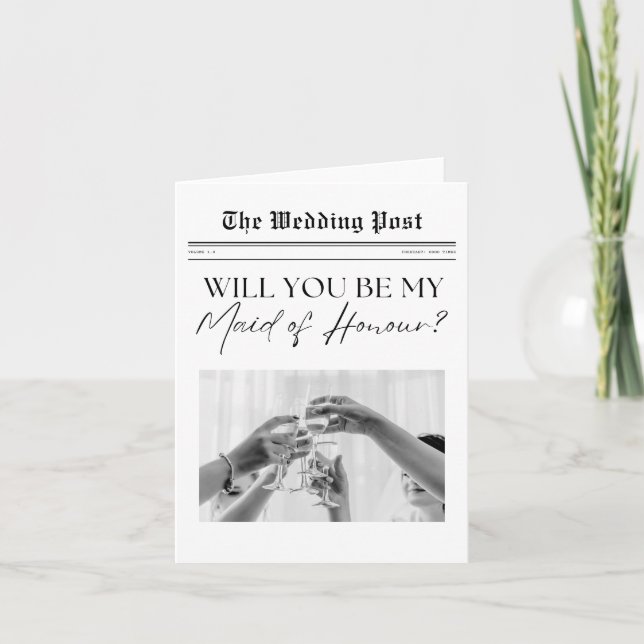 Vorschlag zur Trauzeugin, UK Simple Karte (Vorderseite)