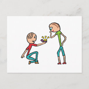 Vorschlag zur Verlobung Postkarte