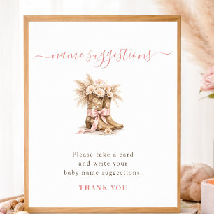 Vorschläge für Namen für kleine Kuhmädchen-Babymäd Poster