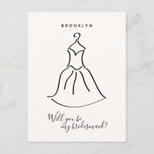 Vorschlagskarte für ein einfaches Kleid Postkarte
