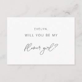 Vorschlagskarte für Minimalistische Blütenmädchen Begleitkarte