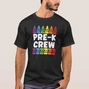 Vorschul-Crew Pre-K-Stamm Zurück zur Schule Lehrer T-Shirt