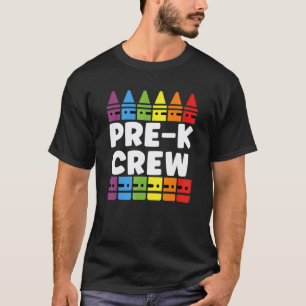 Vorschul-Crew Pre-K-Stamm Zurück zur Schule Lehrer T-Shirt