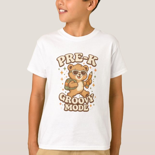 Vorschul-Groovy-Mode-Shirt T-Shirt (Vorderseite)