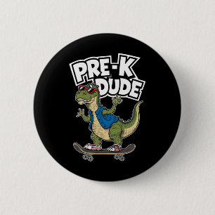 Vorschul-Typ Dinosaurier Skateboarding Kindergarte Button