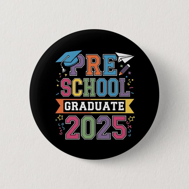 Vorschulabschluss 2025 Abschluss Vorschule Button (Vorderseite)