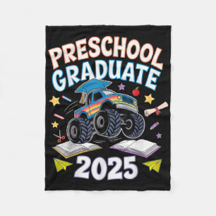 Vorschulabschluss 2025 Monster Truck Absolvent Fleecedecke