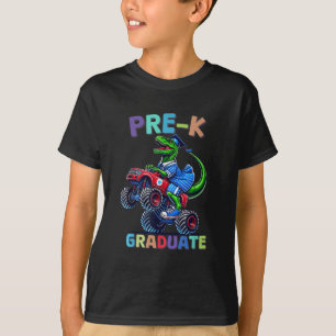 Vorschulabschluss Monster Truck Dinosaurier Jungen T-Shirt