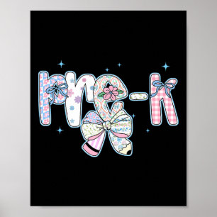Vorschulalter Erster Schultag Coquette Preppy Blei Poster