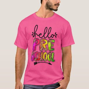 Vorschulalter Tie Dye Leopard Lehrer Team Vorschul T-Shirt