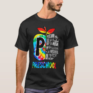 Vorschulalter Tie Dye Leopard Lehrer Team Vorschul T-Shirt